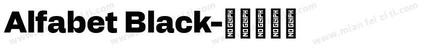 Alfabet Black字体转换